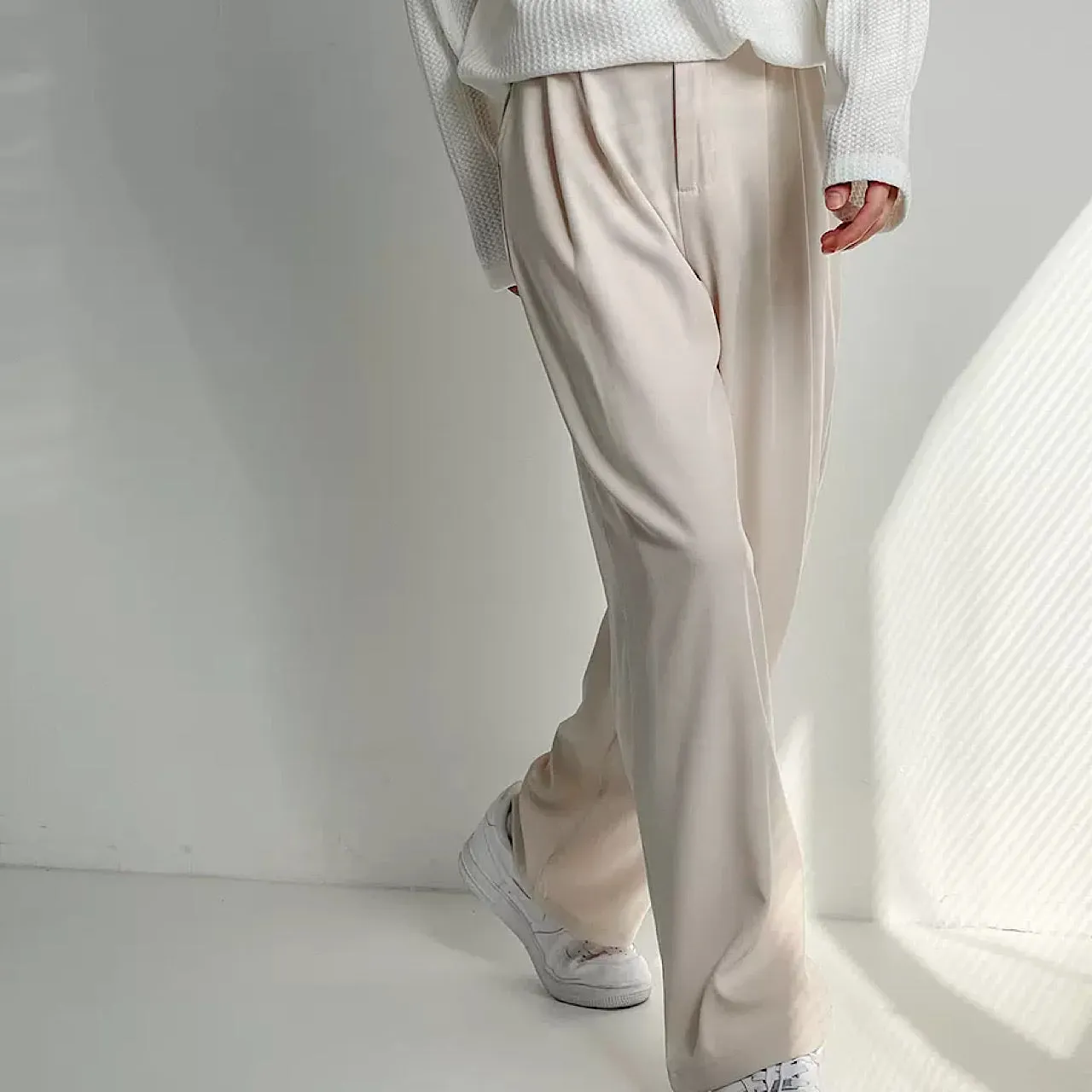 Airy stretch wide pants  HL1334