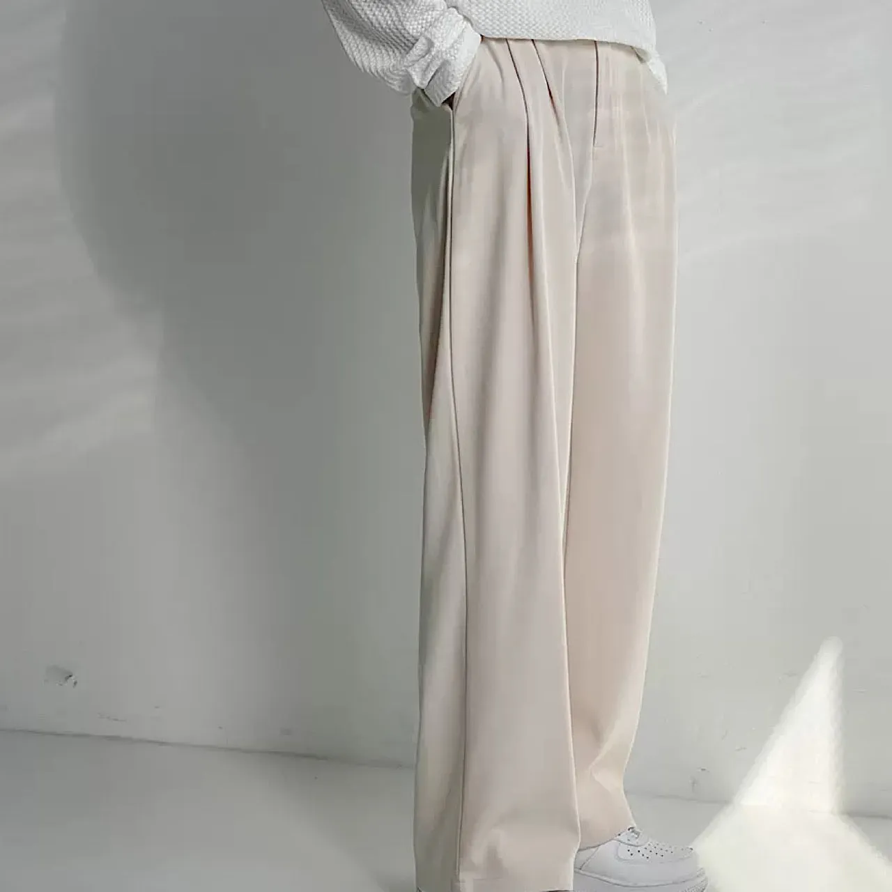 Airy stretch wide pants  HL1334