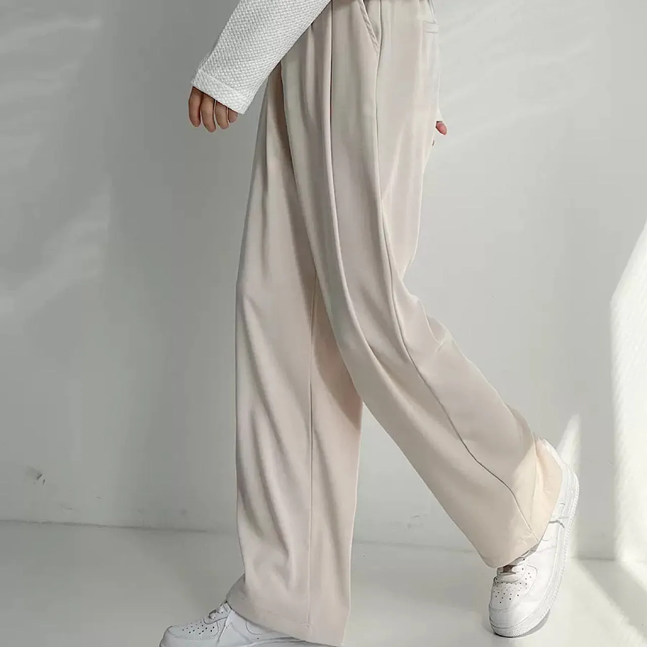 Airy stretch wide pants  HL1334