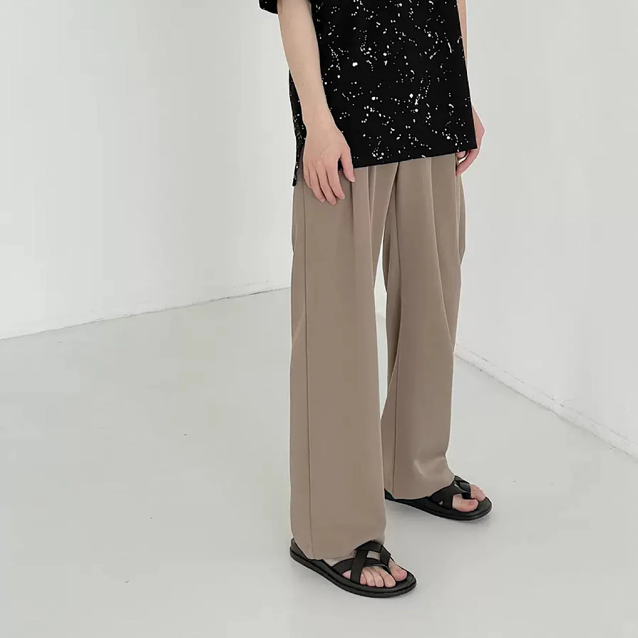 Airy stretch wide pants  HL1334