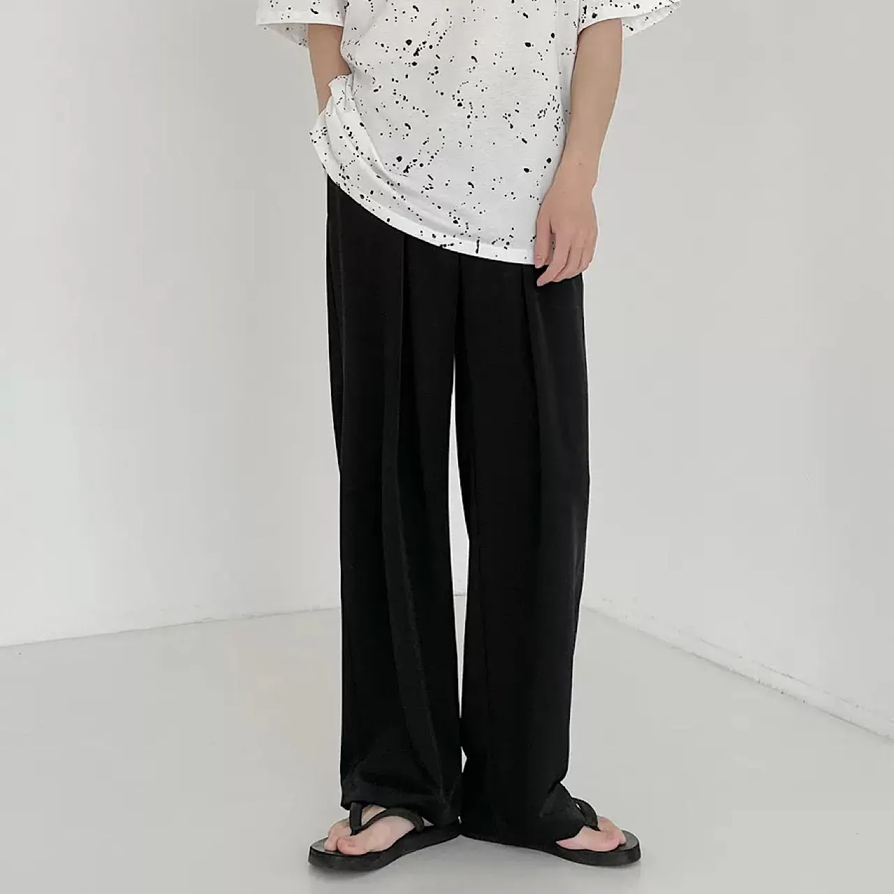 Airy stretch wide pants  HL1334