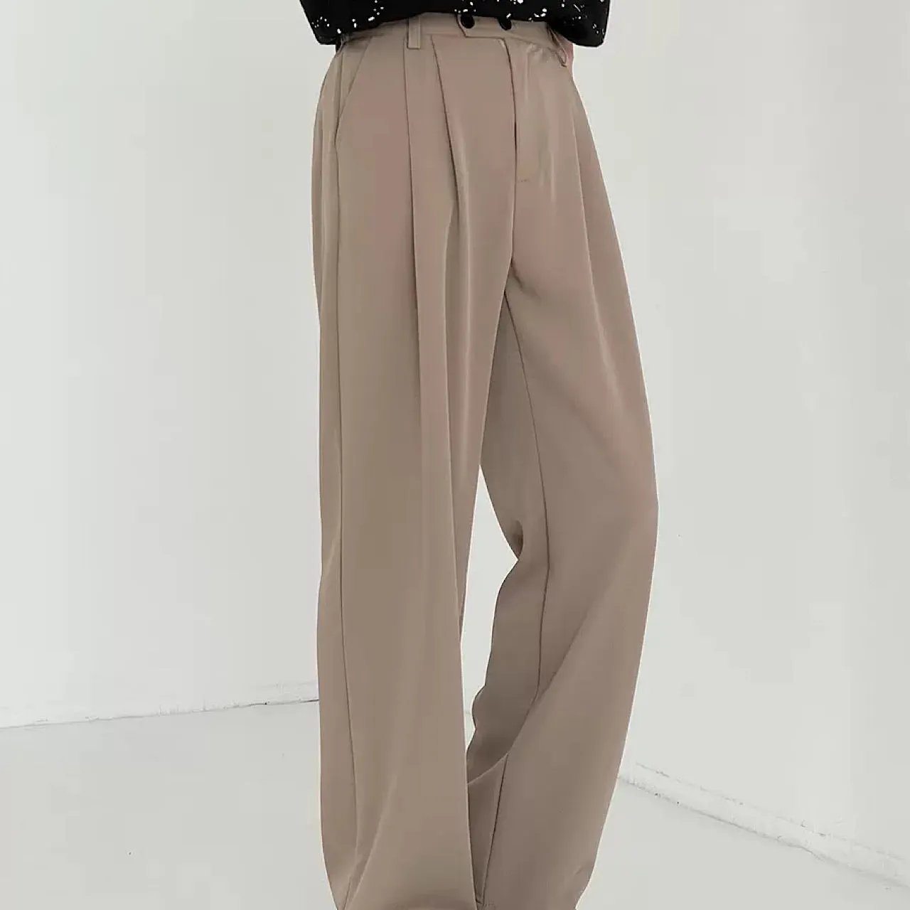 Airy stretch wide pants  HL1334