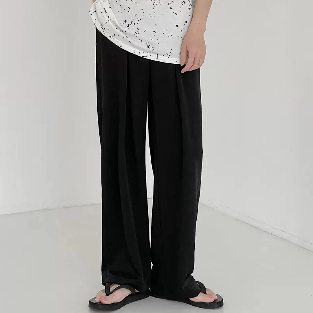 Airy stretch wide pants  HL1334