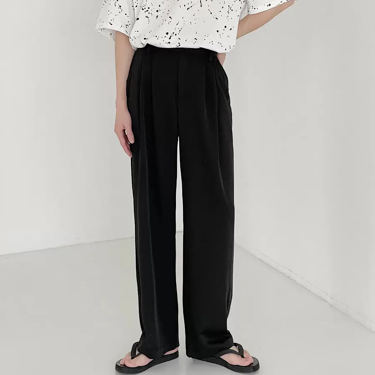 Airy stretch wide pants  HL1334