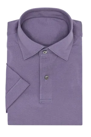 Albini Knit Soft Lilac Piqué Doppio Cotton
