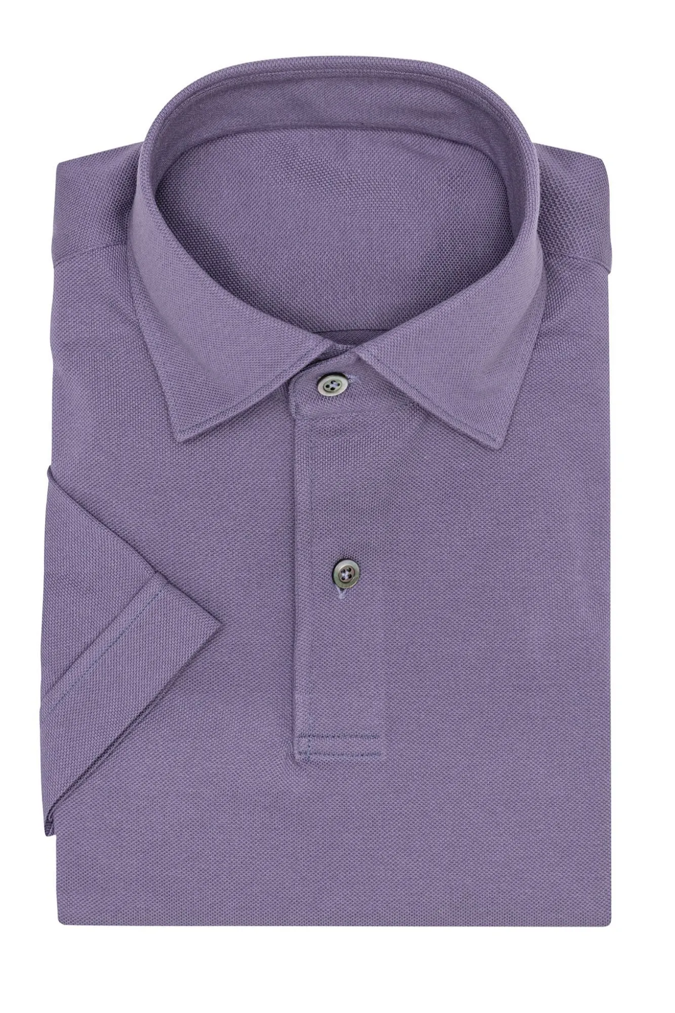 Albini Knit Soft Lilac Piqué Doppio Cotton