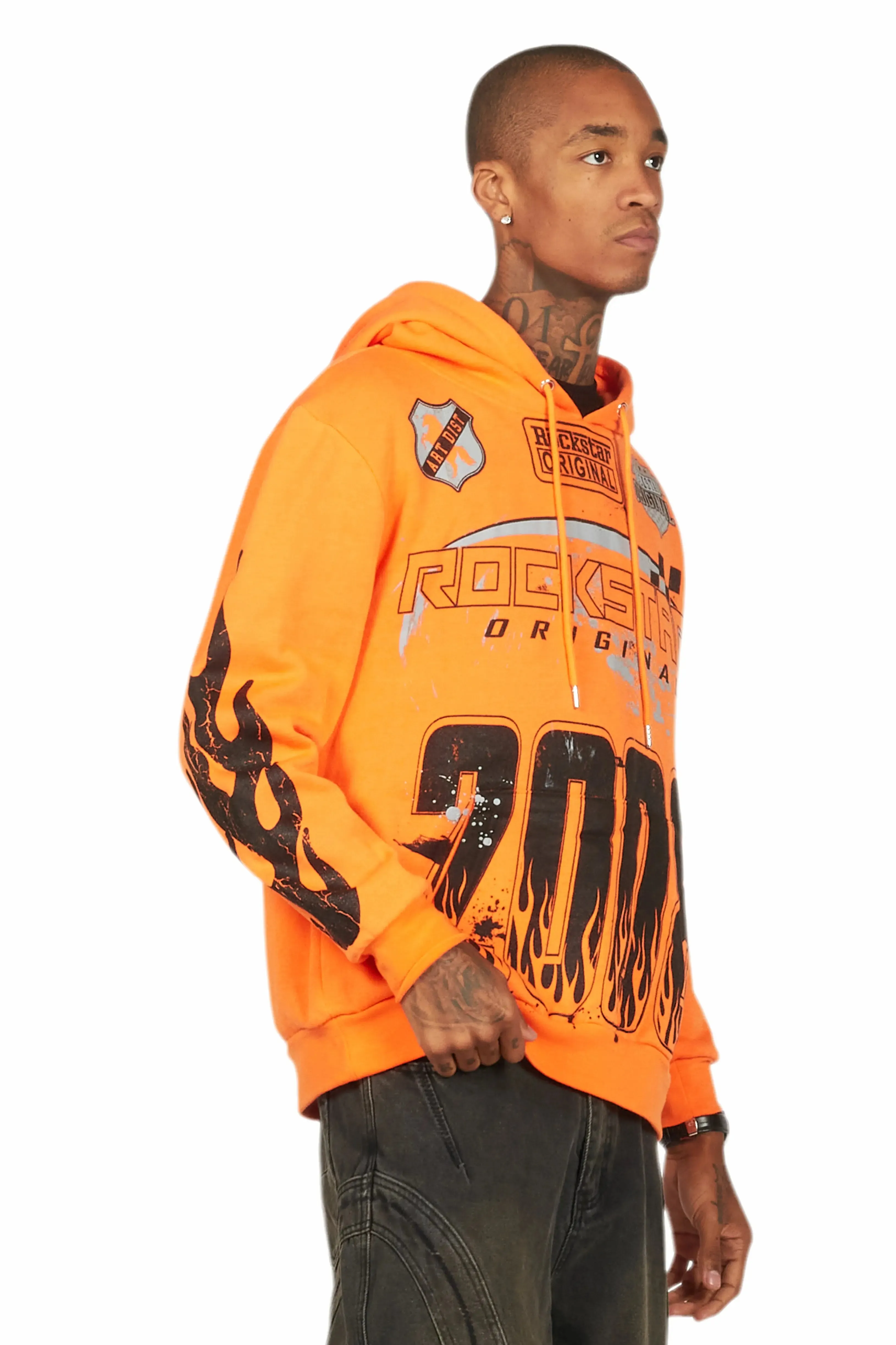 Amos Orange Graphic Hoodie