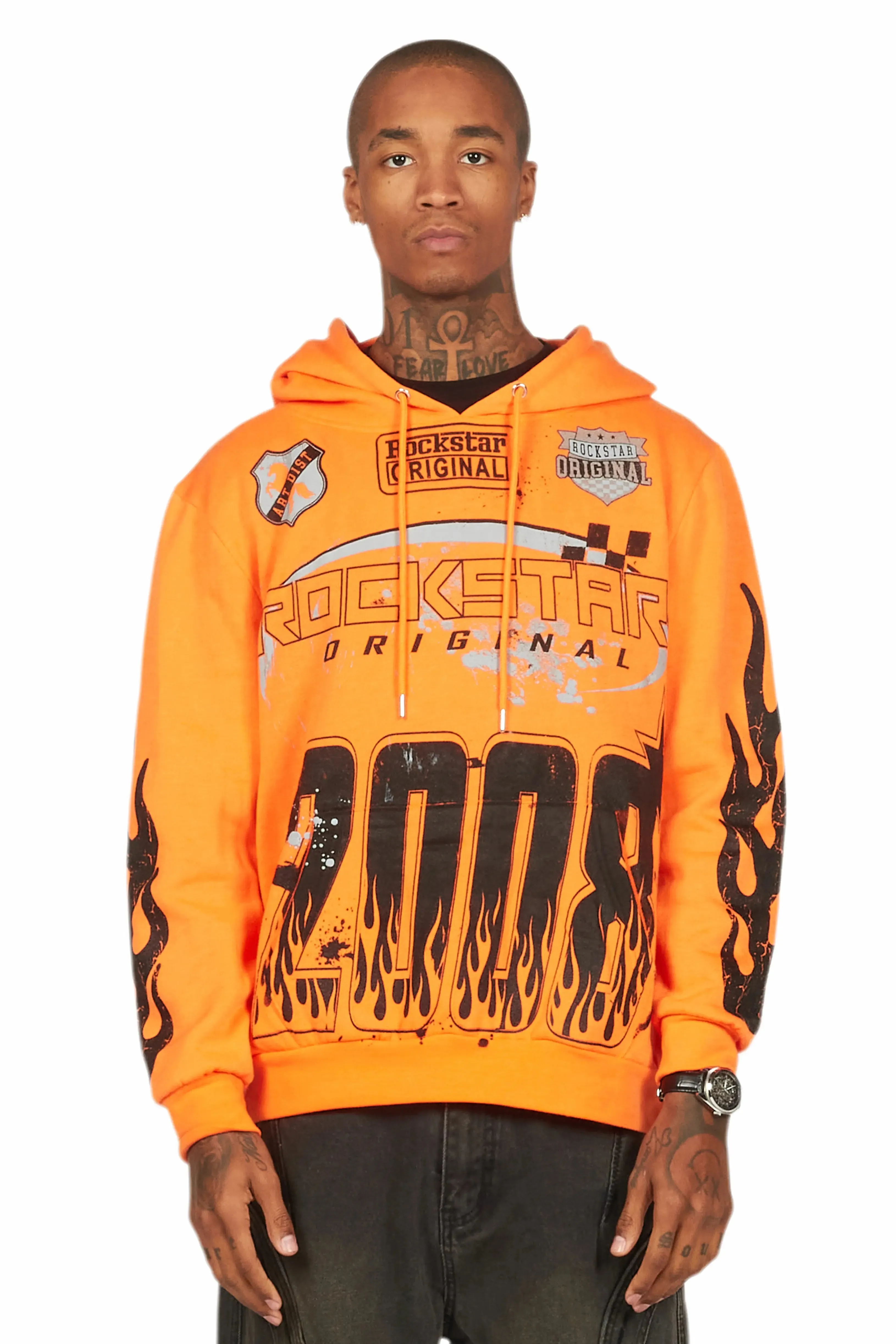 Amos Orange Graphic Hoodie