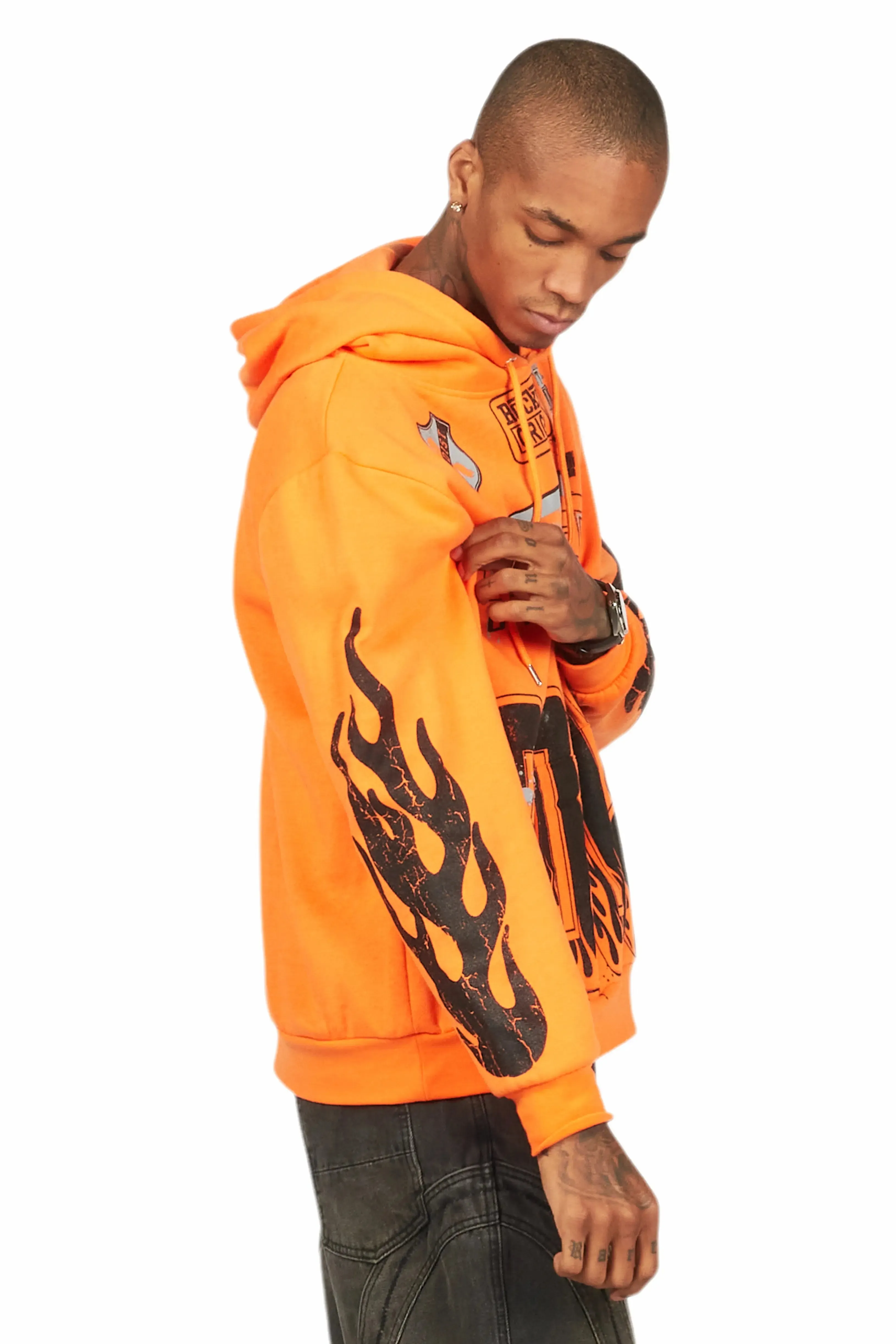 Amos Orange Graphic Hoodie