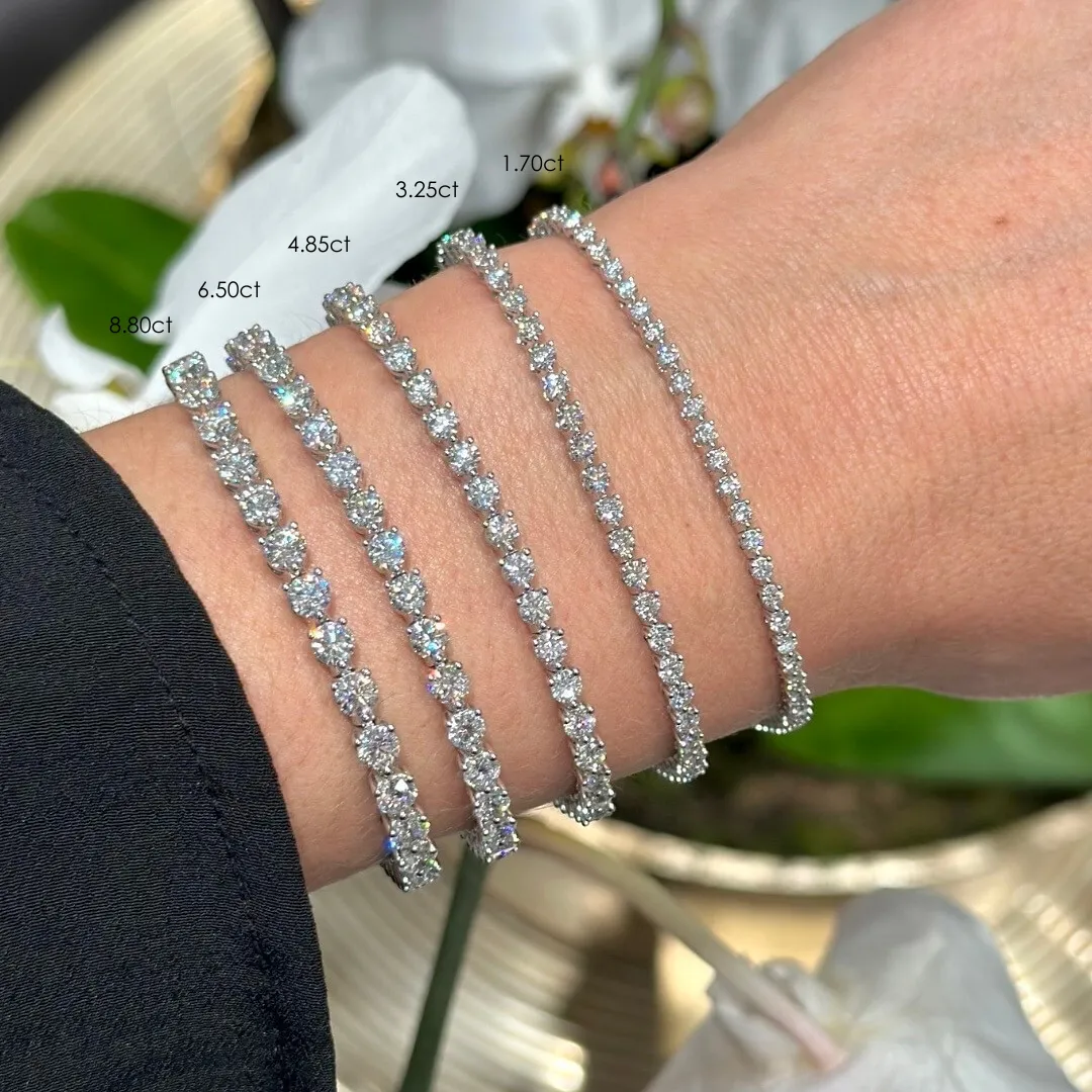 Aura Tennis Bracelet 4.38ct - 4.85ct | Yellow Gold