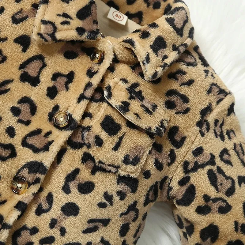 Autumn-Spring Toddler Girls Plush Coats
