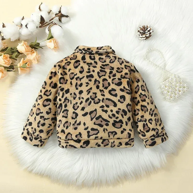Autumn-Spring Toddler Girls Plush Coats