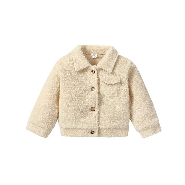Autumn-Spring Toddler Girls Plush Coats