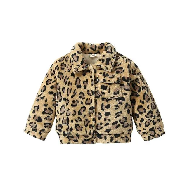 Autumn-Spring Toddler Girls Plush Coats