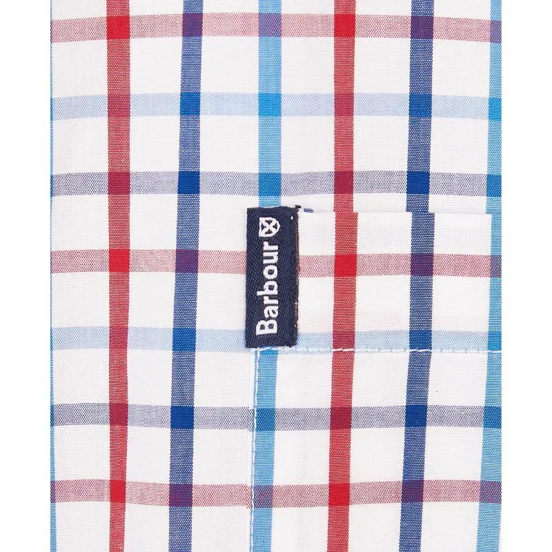 Barbour Tattersall 15 Mens Tailored Fit Shirt - Red