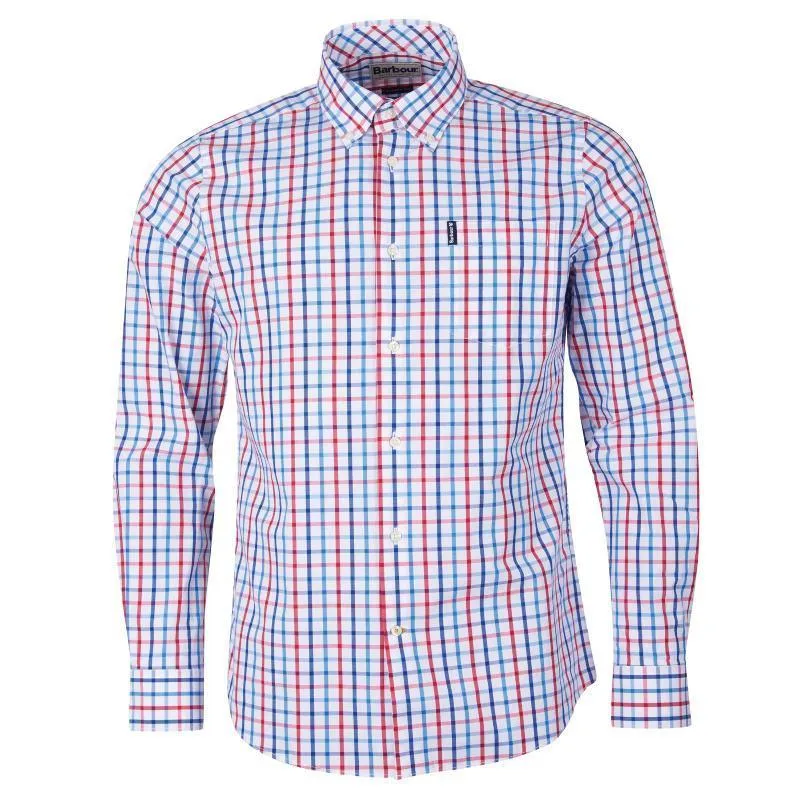 Barbour Tattersall 15 Mens Tailored Fit Shirt - Red