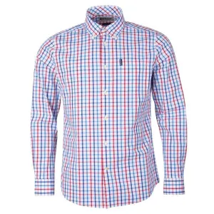 Barbour Tattersall 15 Mens Tailored Fit Shirt - Red