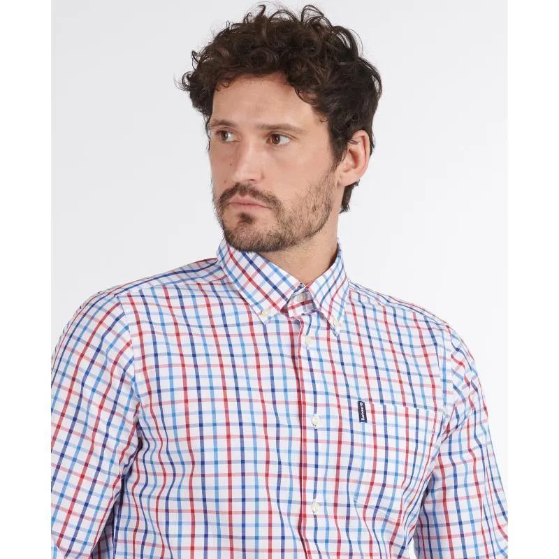 Barbour Tattersall 15 Mens Tailored Fit Shirt - Red