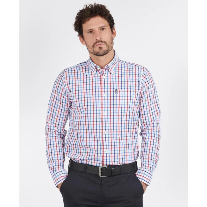 Barbour Tattersall 15 Mens Tailored Fit Shirt - Red