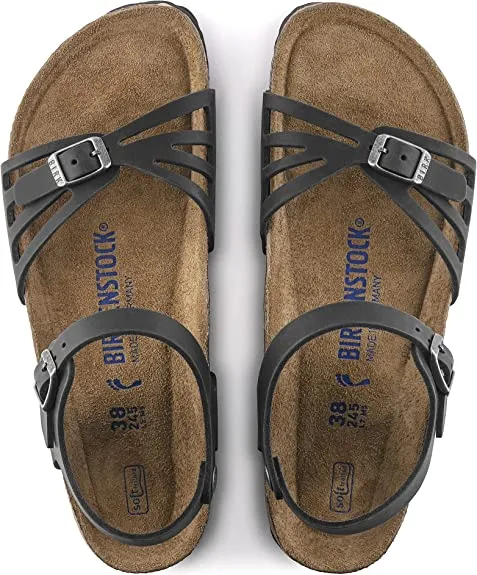 Birkenstock Bali BS Black Fashion Open Toe Ankle Strap Platform Slingback Sandals