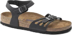 Birkenstock Bali BS Black Fashion Open Toe Ankle Strap Platform Slingback Sandals