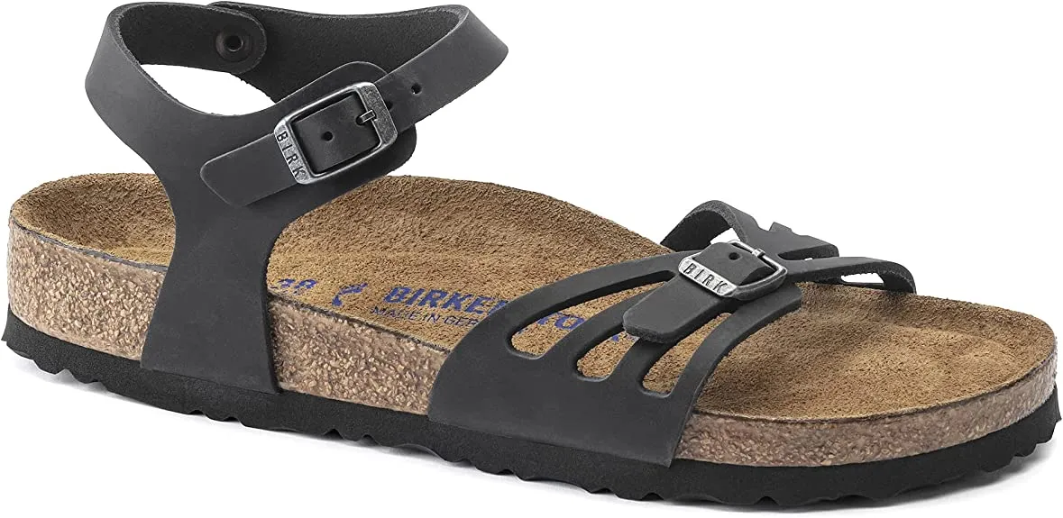 Birkenstock Bali BS Black Fashion Open Toe Ankle Strap Platform Slingback Sandals