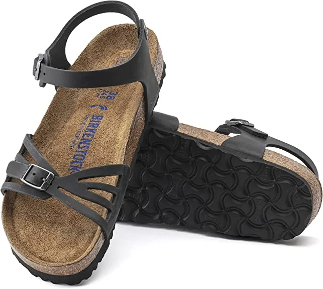 Birkenstock Bali BS Black Fashion Open Toe Ankle Strap Platform Slingback Sandals