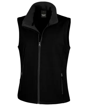 Black/Black - Women's printable softshell bodywarmer