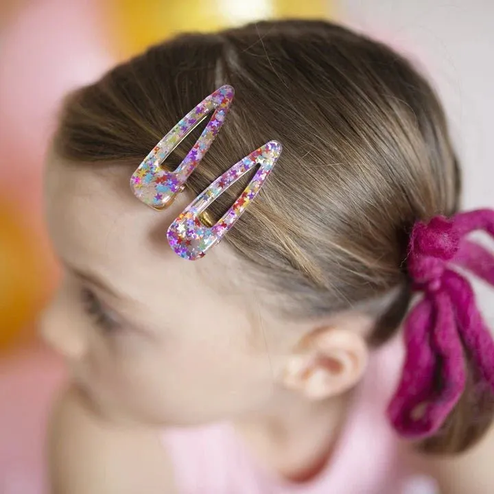 boutique gel sparkle hairclips 2 pc - assorted