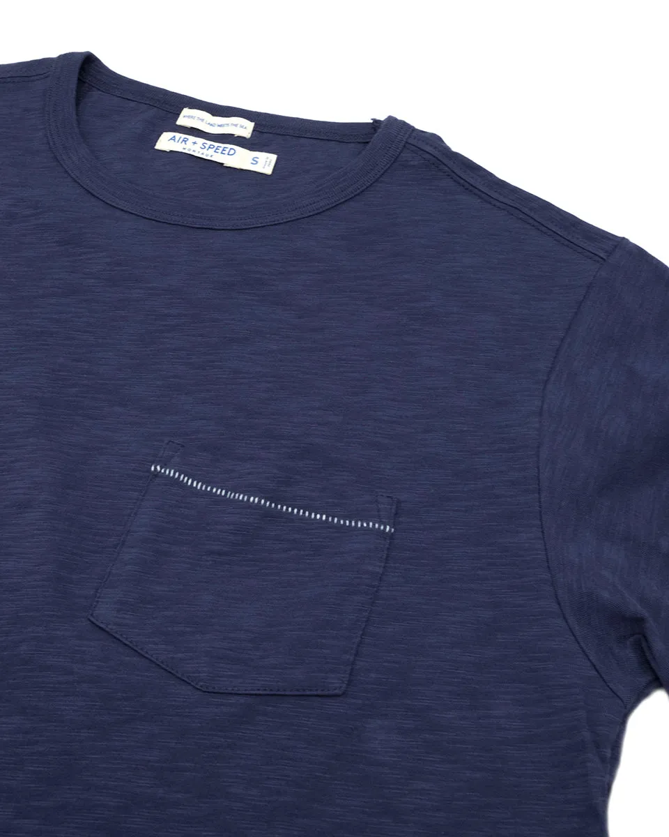 BREEZE POCKET T-SHIRT  - Estate Navy