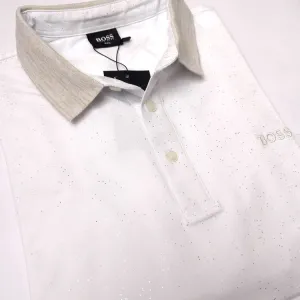 BS Glit designer polo shirt | White