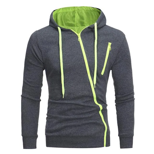 Designer Printed Solid Color Hooded Sweatshirt