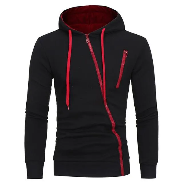 Designer Printed Solid Color Hooded Sweatshirt