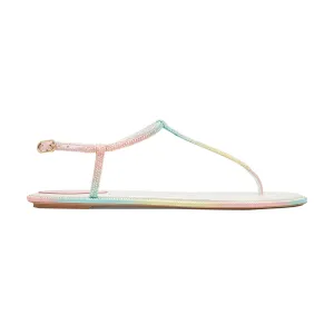 Diana Burano Thongs with Crystals and Rubber Sole