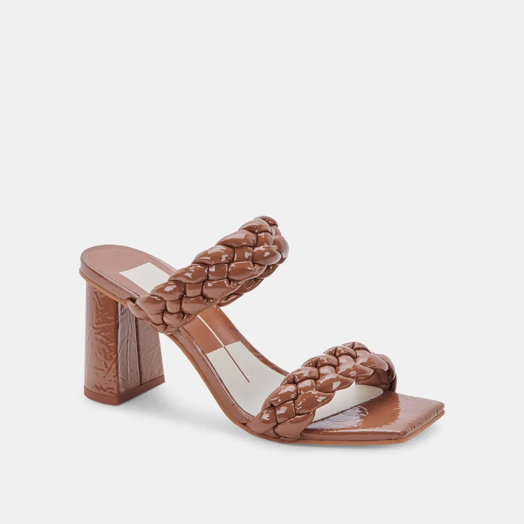 Dolce Vita Paily Lt Taupe Metallic Stella Braided Straps Slip On Heeled Sandals