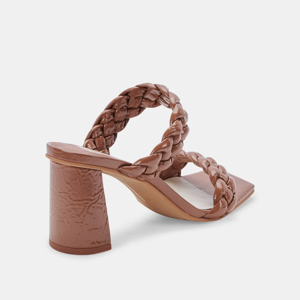 Dolce Vita Paily Lt Taupe Metallic Stella Braided Straps Slip On Heeled Sandals