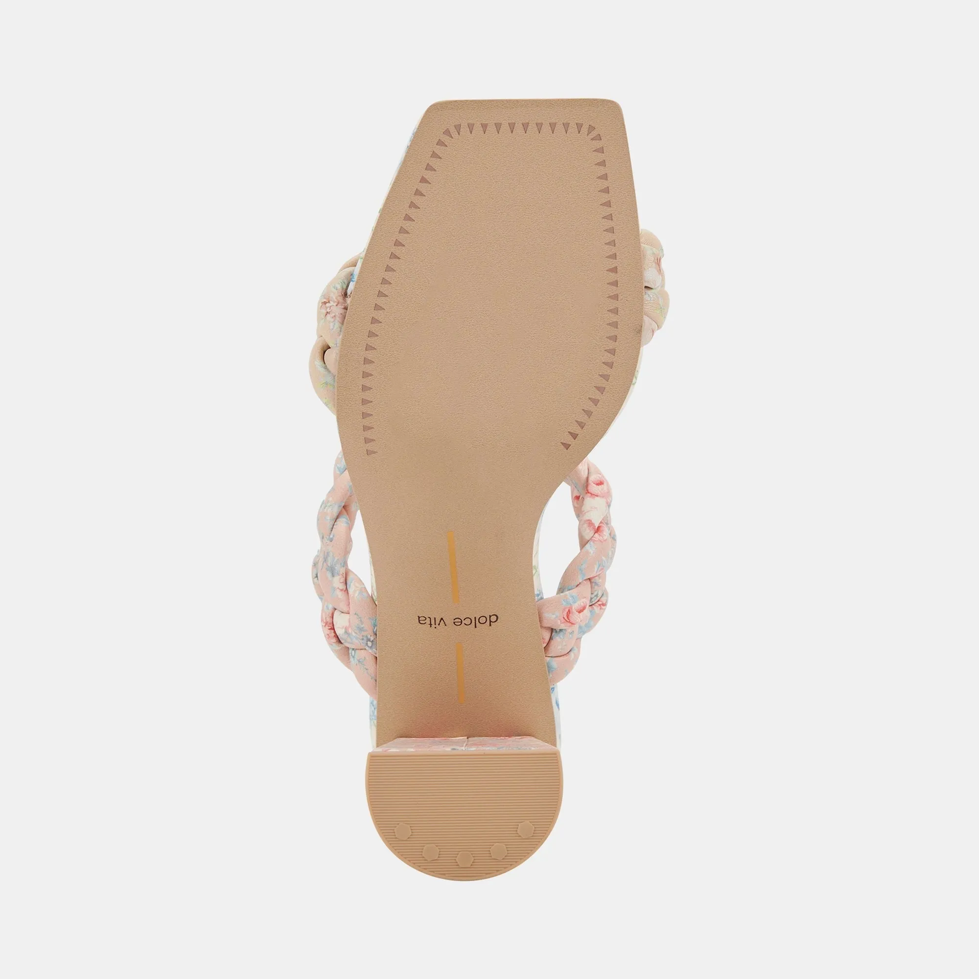 Dolce Vita Paily Pink Floral Stella Braided Straps Slip On Heeled Sandals