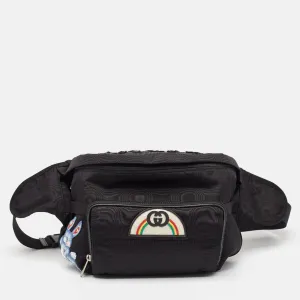 Gucci  Nylon Tenebre Logo Patch Belt Bag