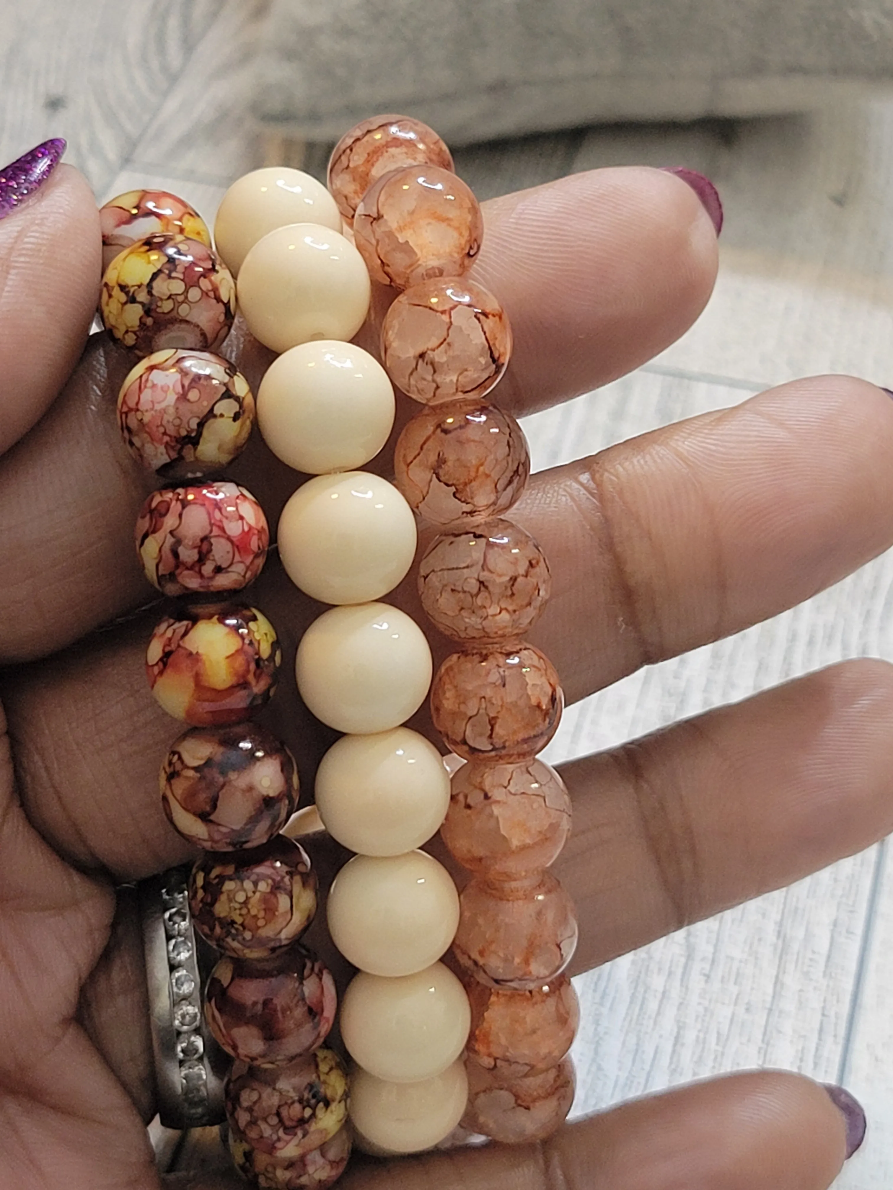 Hot Like Fiyah- Beaded Bracelet Set