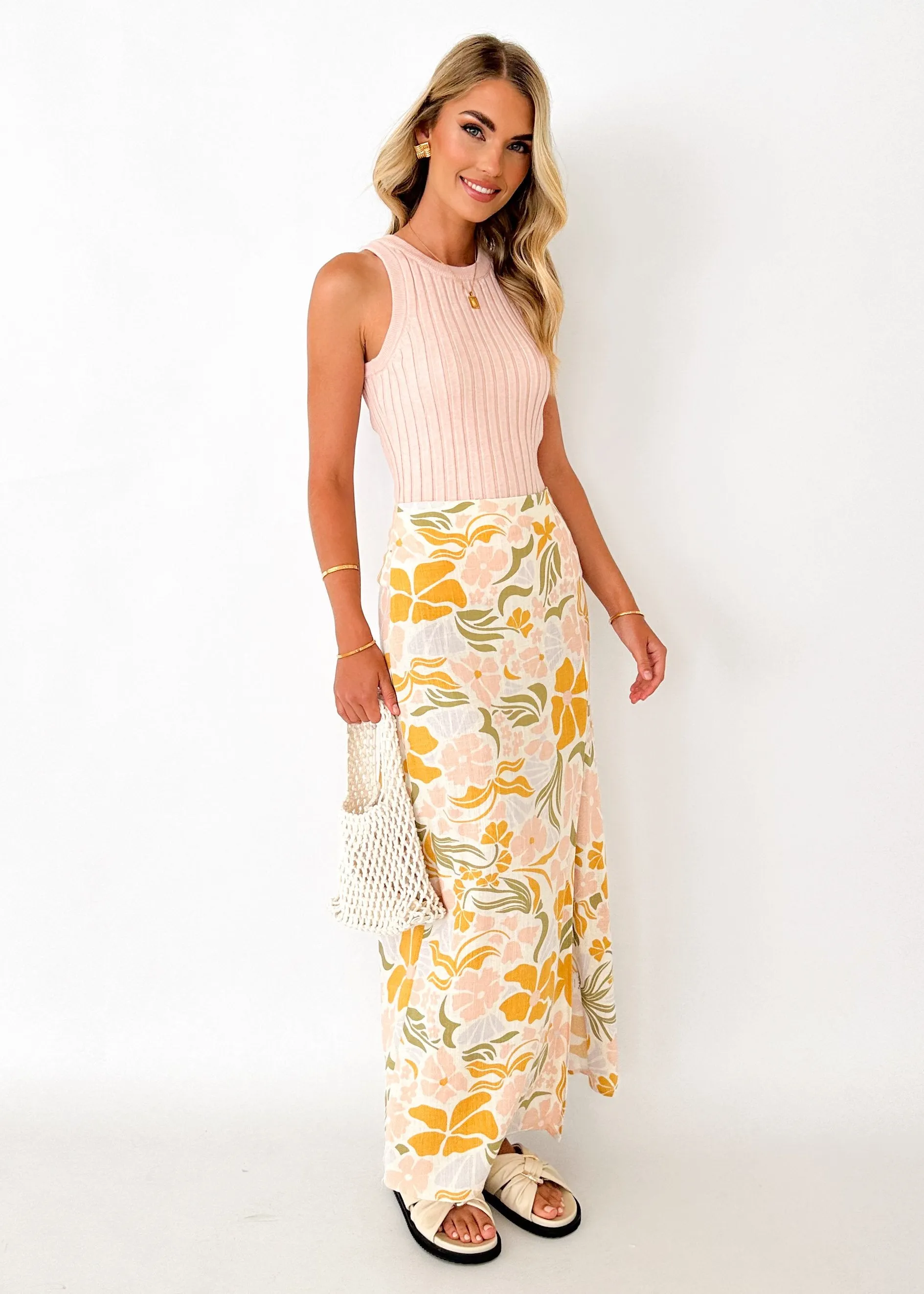 Jalerro Maxi Skirt - Blush Alila