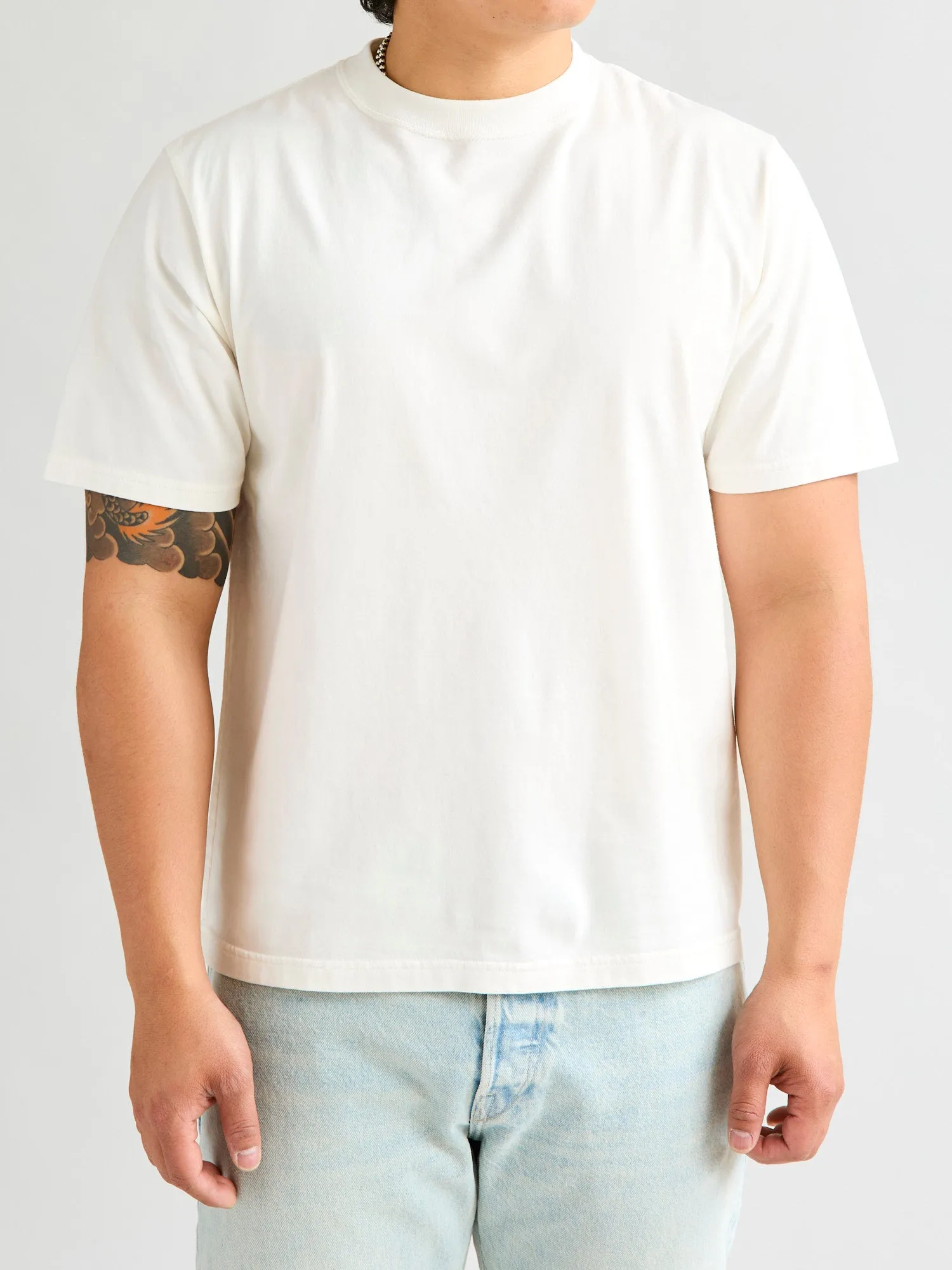 Jersey Regular T-Shirt in Off White