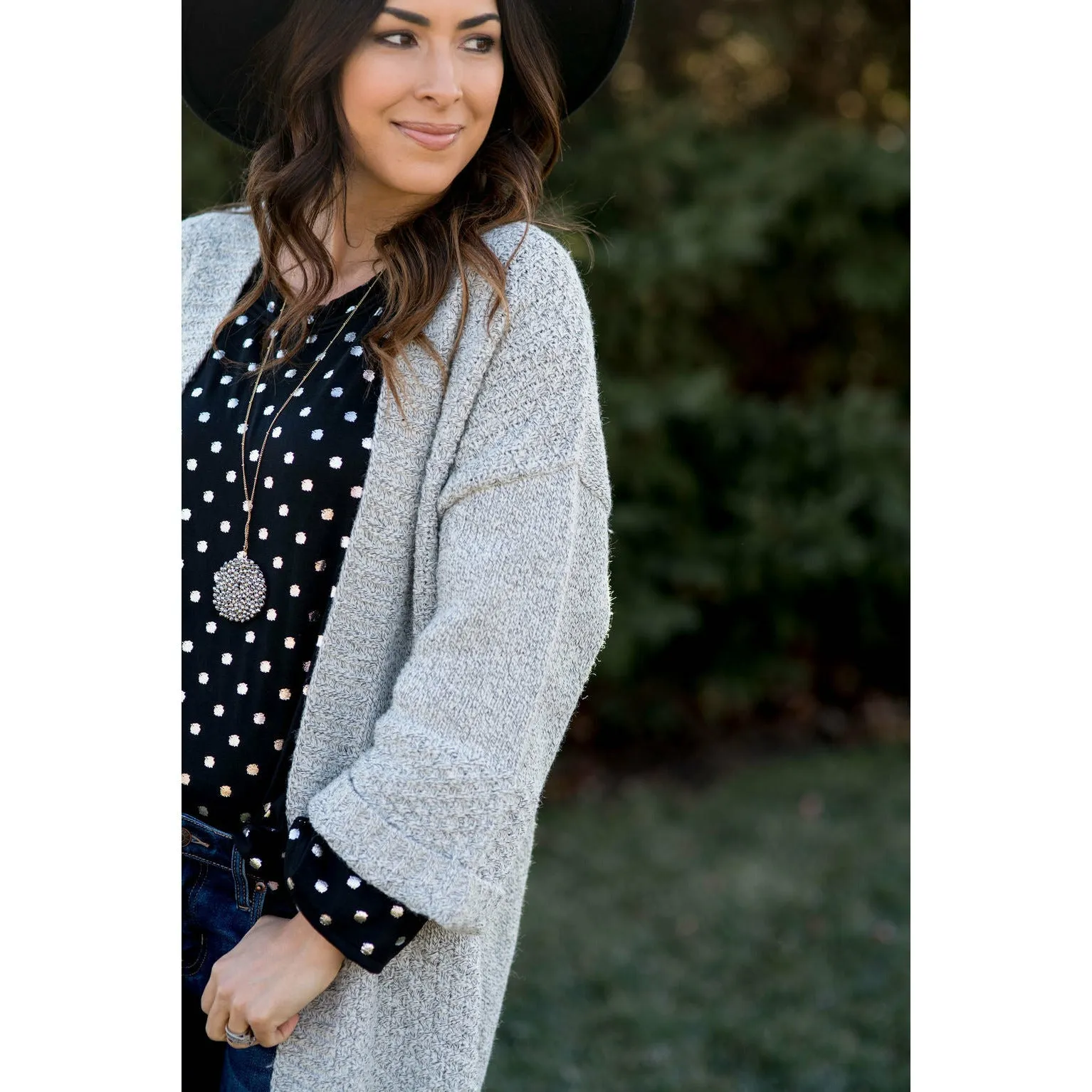 Light Grey Knit Cardigan