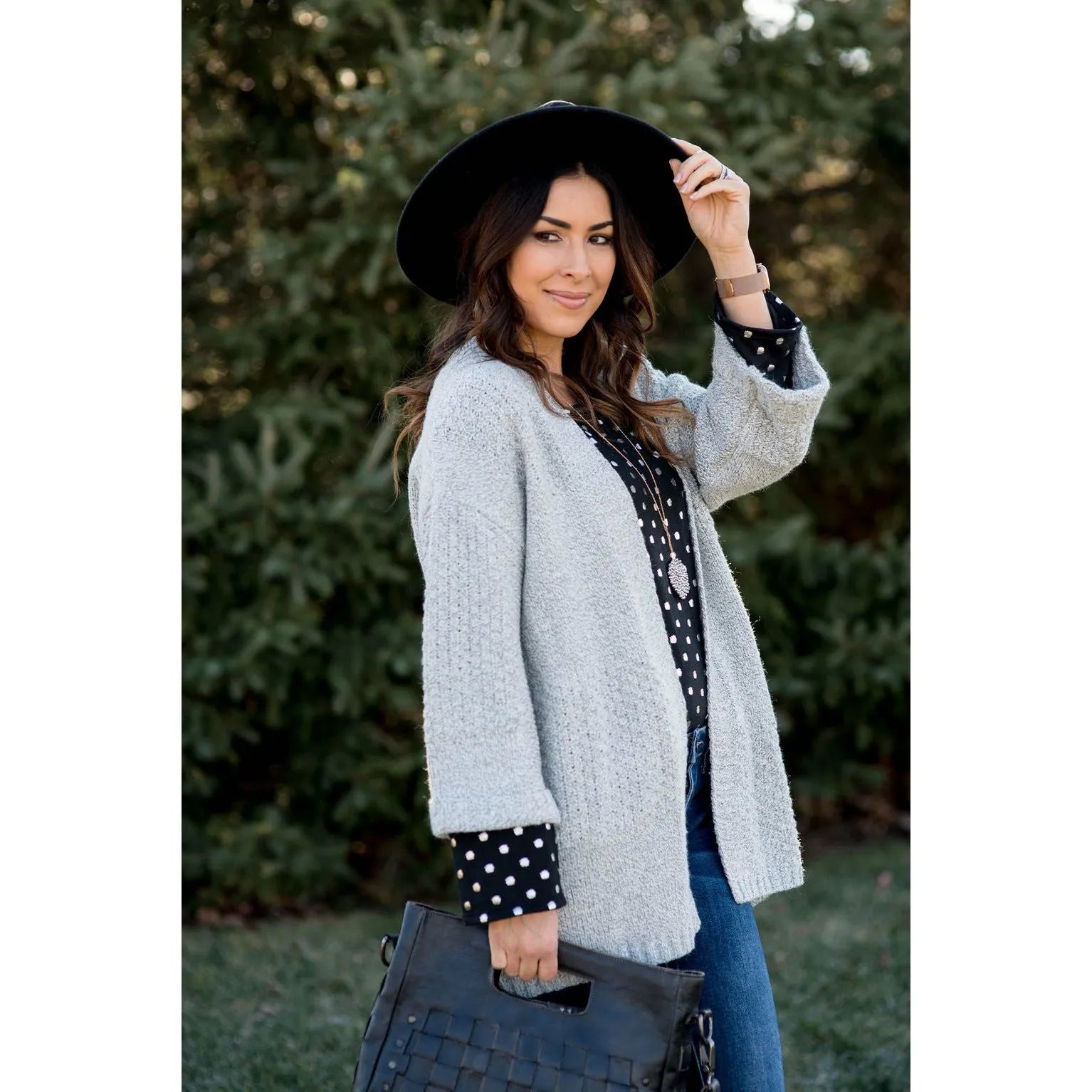 Light Grey Knit Cardigan