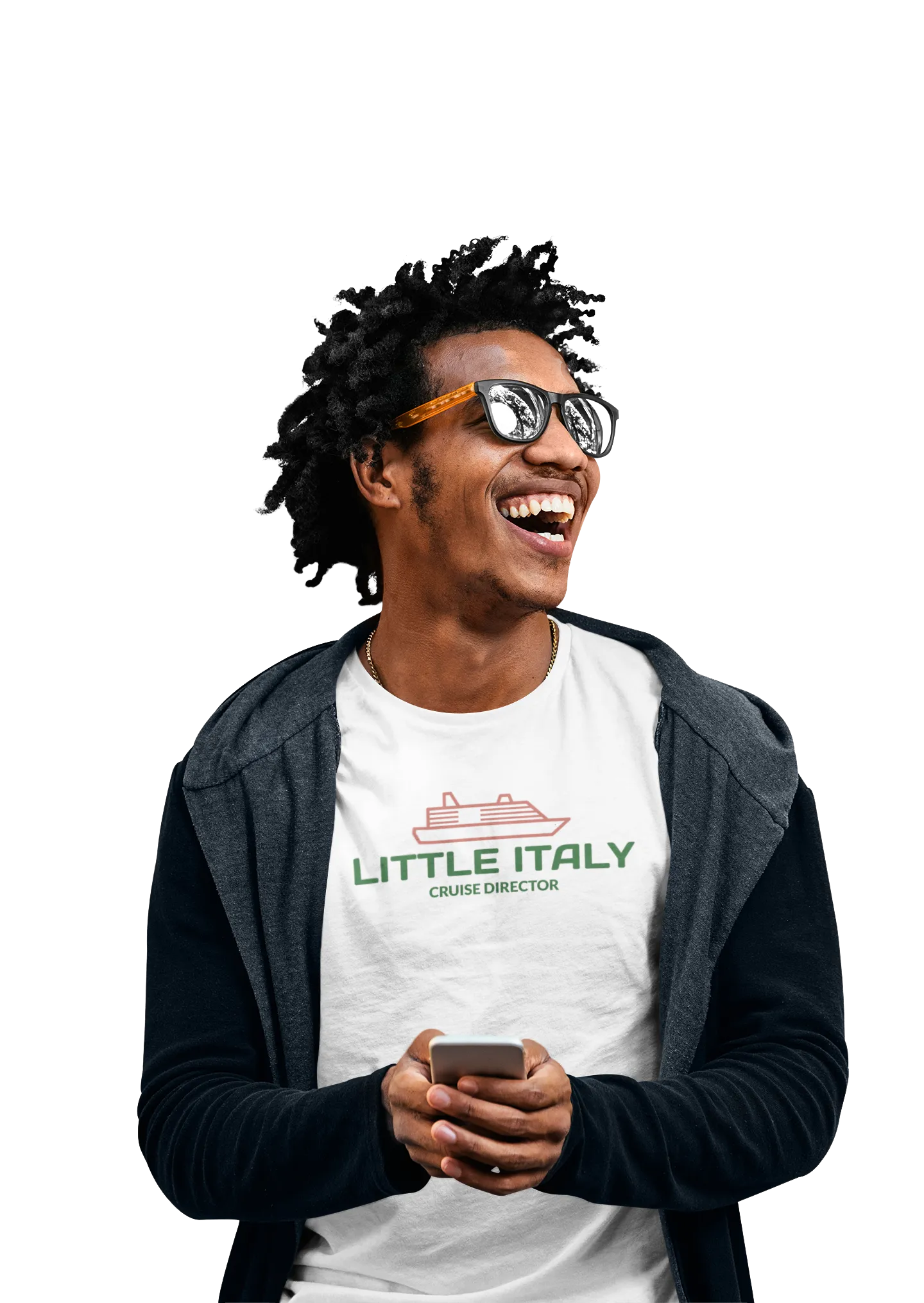 Little Italy Cruise Director Men's Cotton Crew Tee