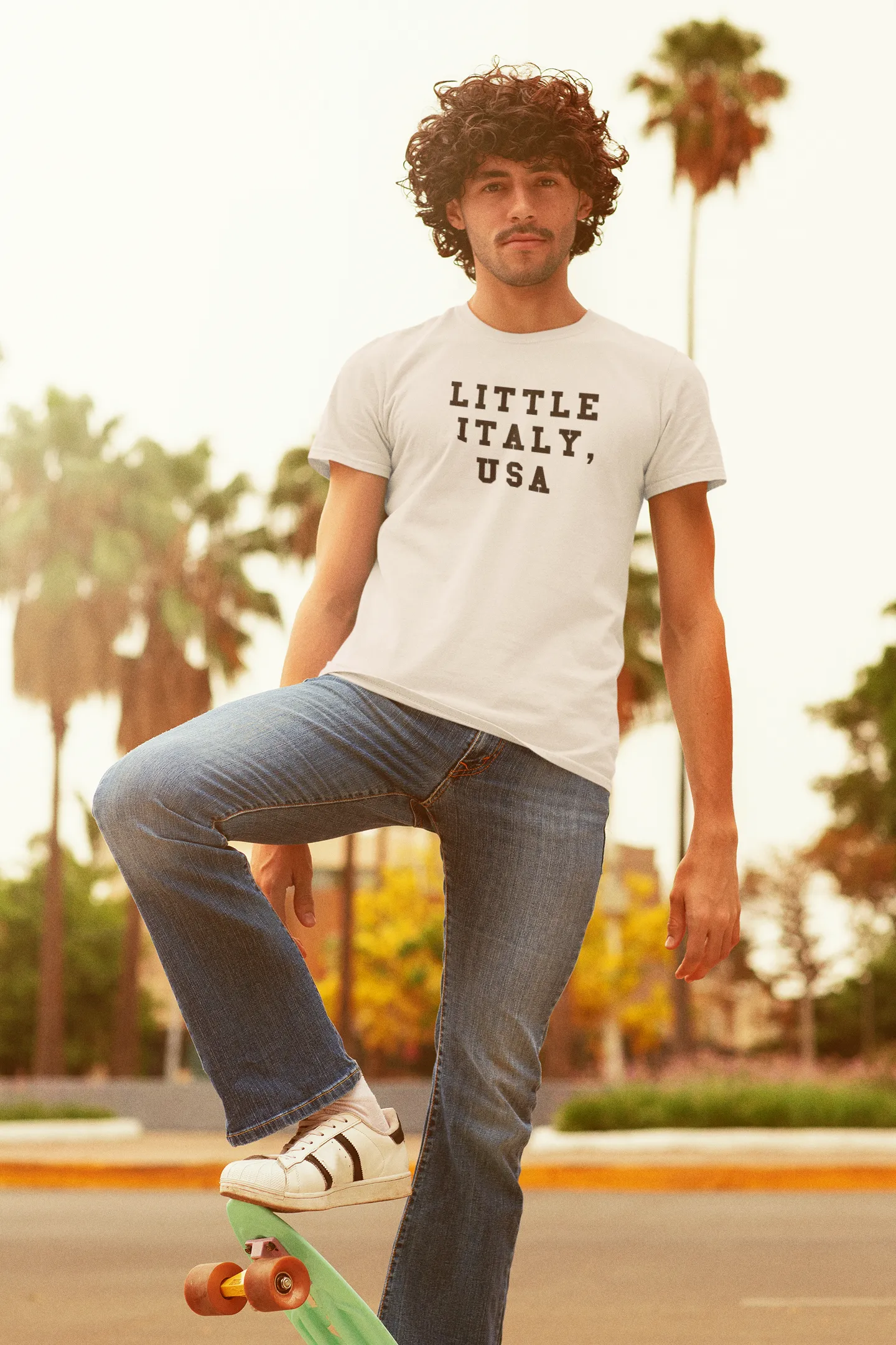 Little Italy, USA Men's Cotton Crew Tee