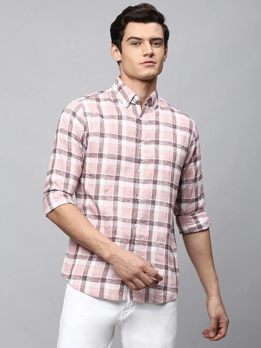 Men's Cuban Collar Regular Fit Solid Black Casual Shirts