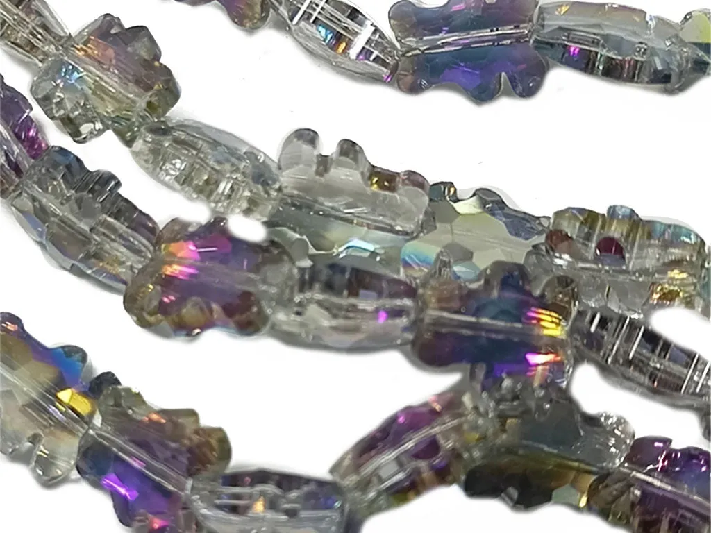Metallic Gray Teddy Shaped Designer Crystal Beads