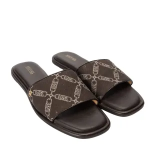 Michael Kors Hayworth Empire Logo Jacquard Slide Sandals