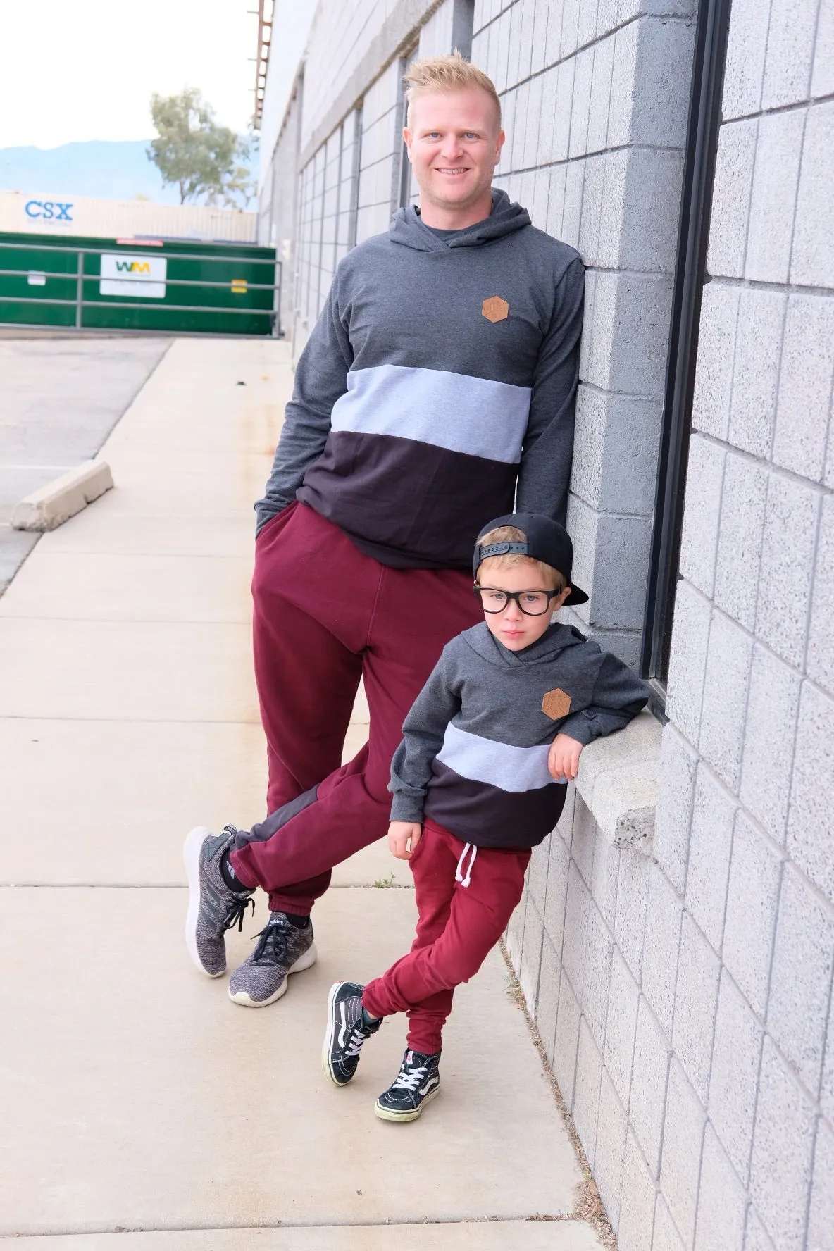 Monochrome Color Block Hoodie