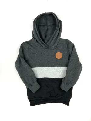 Monochrome Color Block Hoodie